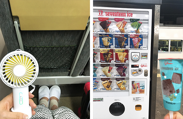 列車の中ではなるべく快適に過ごしたい)(4-2写真・いつもチョコミント味