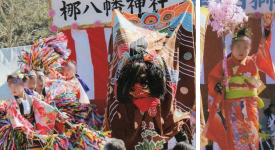 演目「綾(左)」と「桜の舞(右)」。