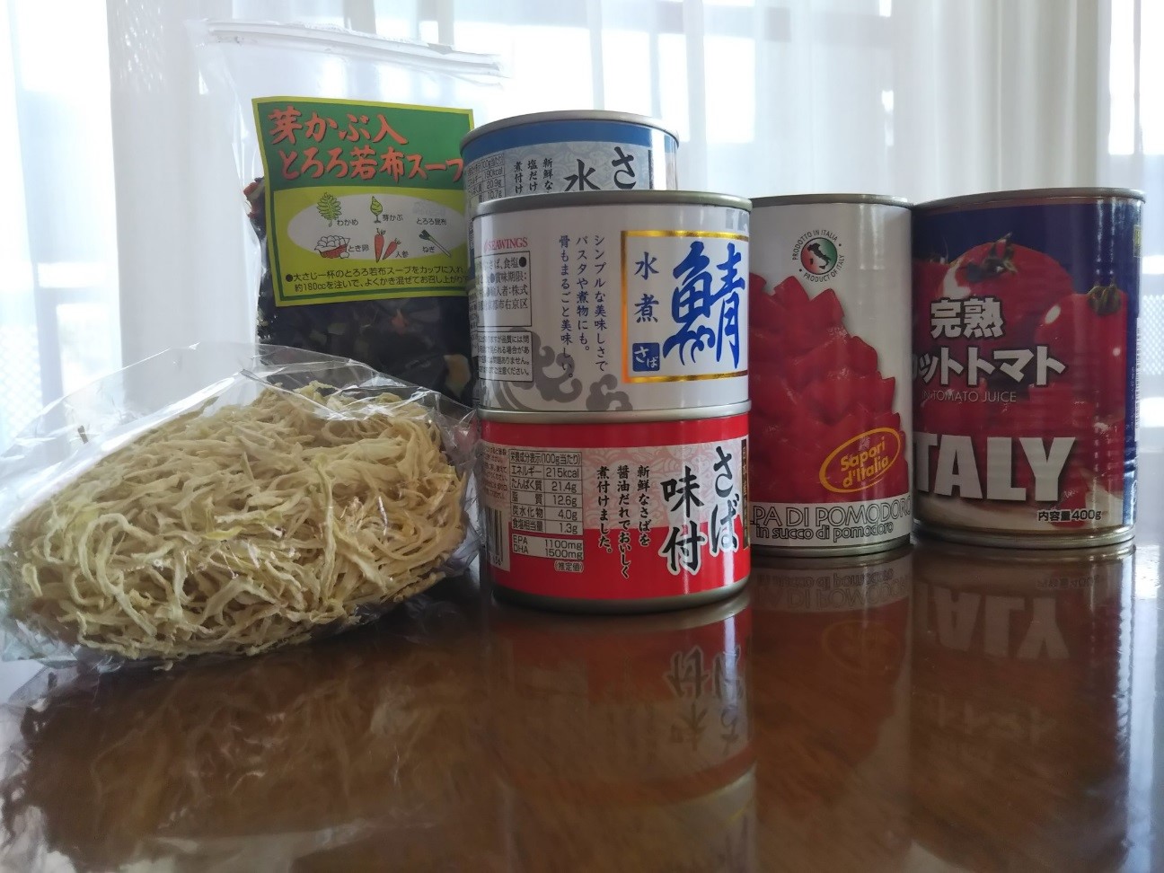 缶詰と乾麺