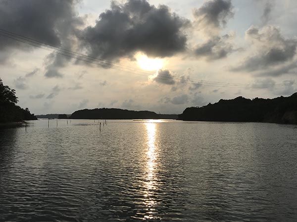 英虞湾からみる夕日
