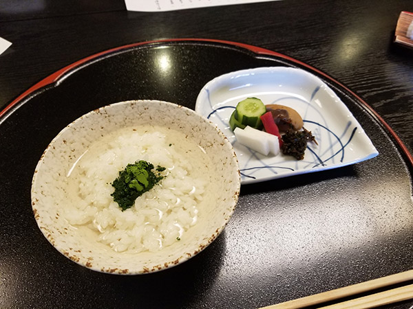 抹茶茶漬け 香物5種
