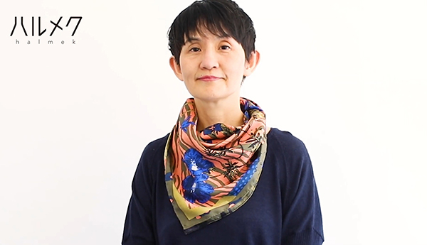 結び目を隠して完成