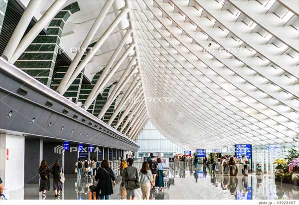 桃園空港。台北の中心街から離れているが、決して不便ではない
